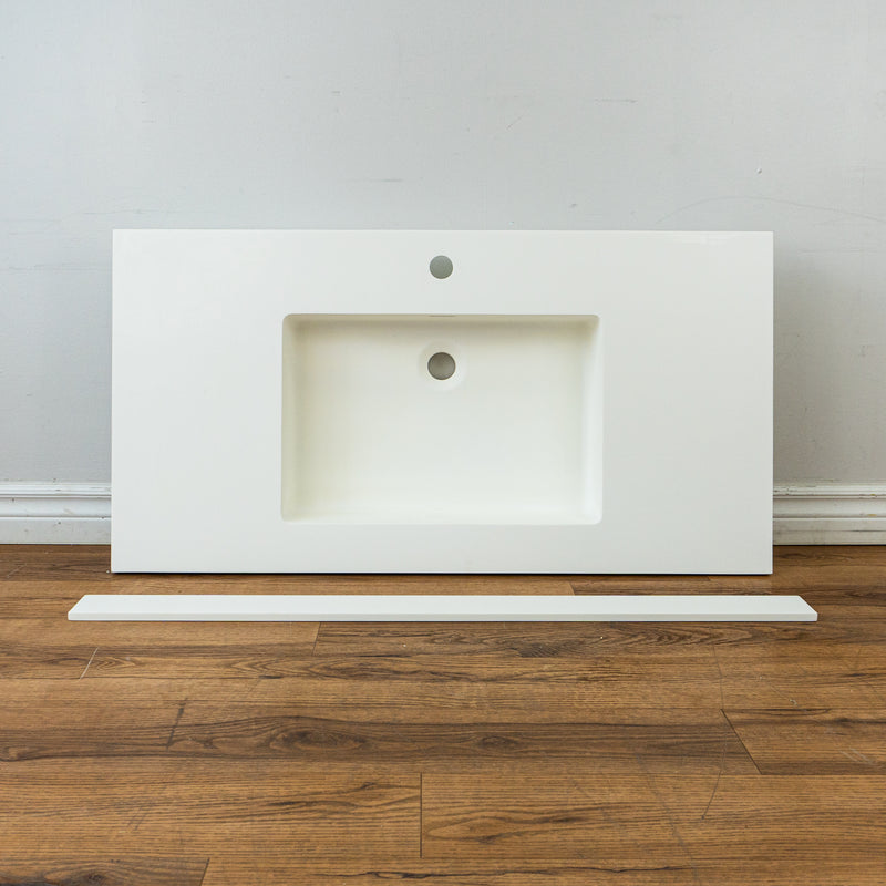 39-inch Porcelain Countertop Sink in White