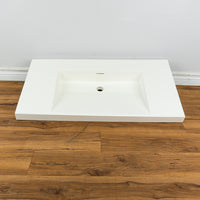 48-inch Porcelain Countertop Sink in White