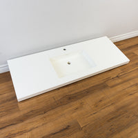 54-inch Porcelain Countertop Sink in White