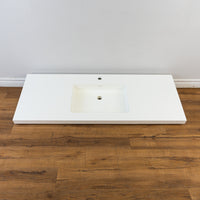 54-inch Porcelain Countertop Sink in White