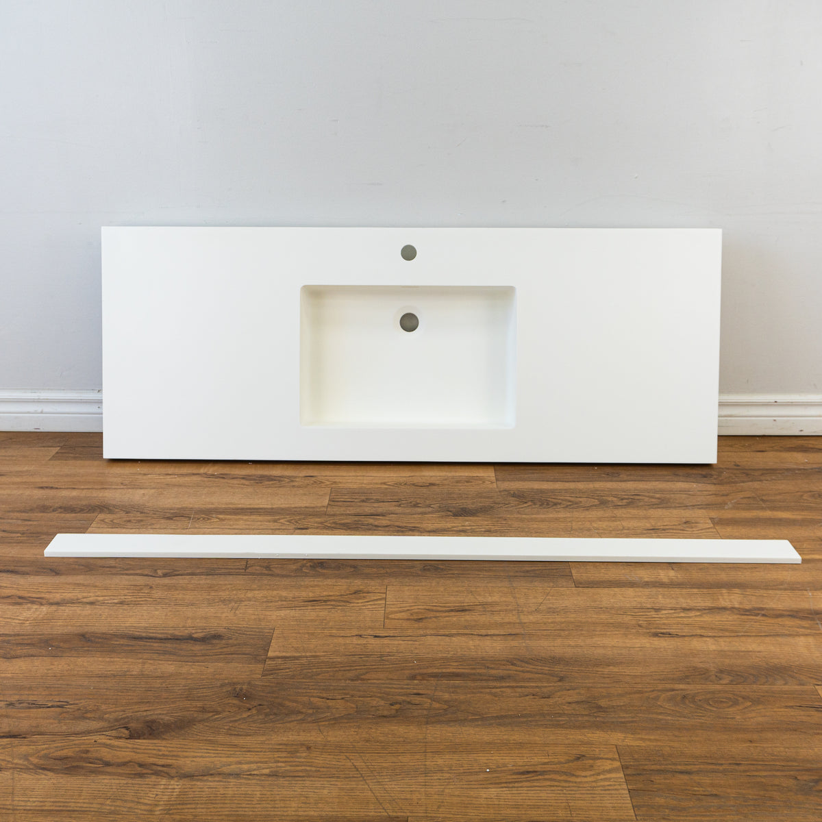 54-inch Porcelain Countertop Sink in White