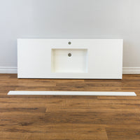 54-inch Porcelain Countertop Sink in White