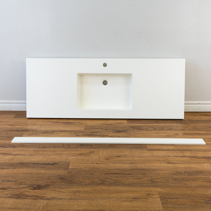 54-inch Porcelain Countertop Sink in White