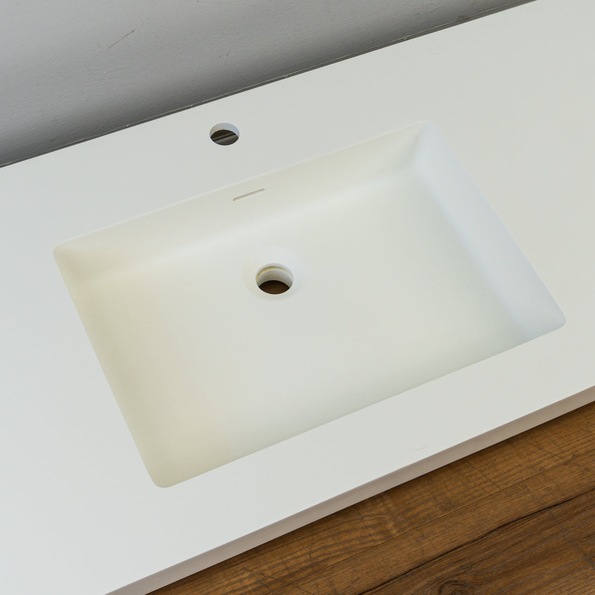 60-inch Porcelain Countertop Sink in White