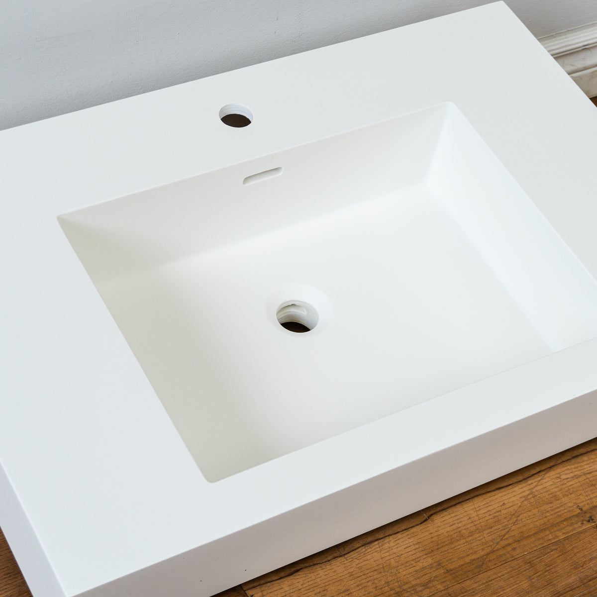 30-inch Porcelain Countertop Sink in White