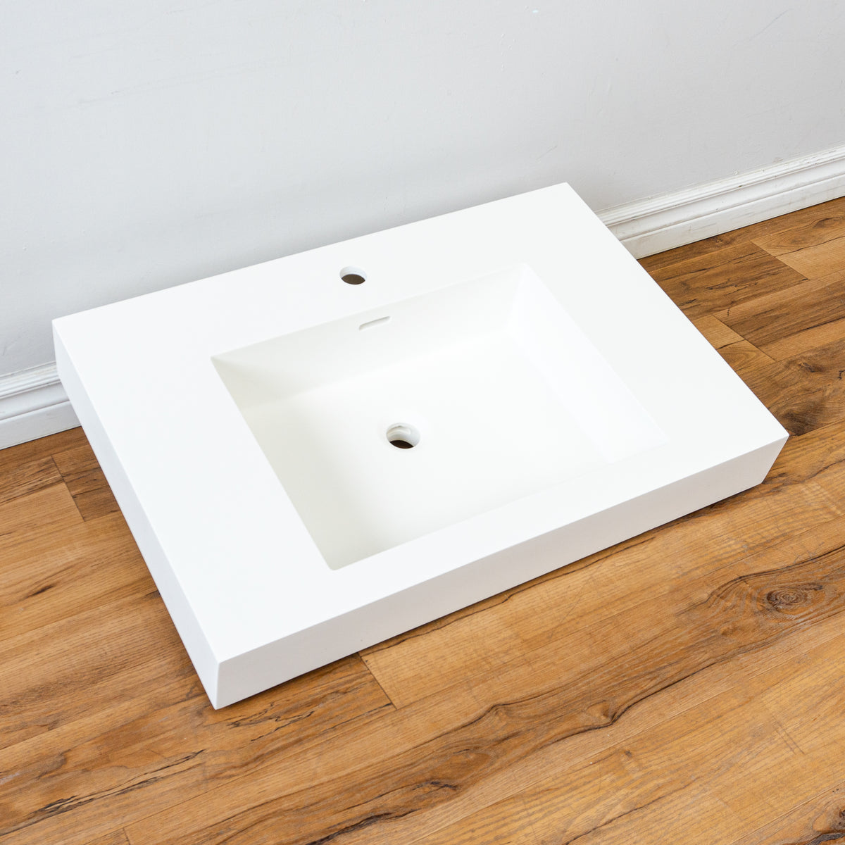 30-inch Porcelain Countertop Sink in White