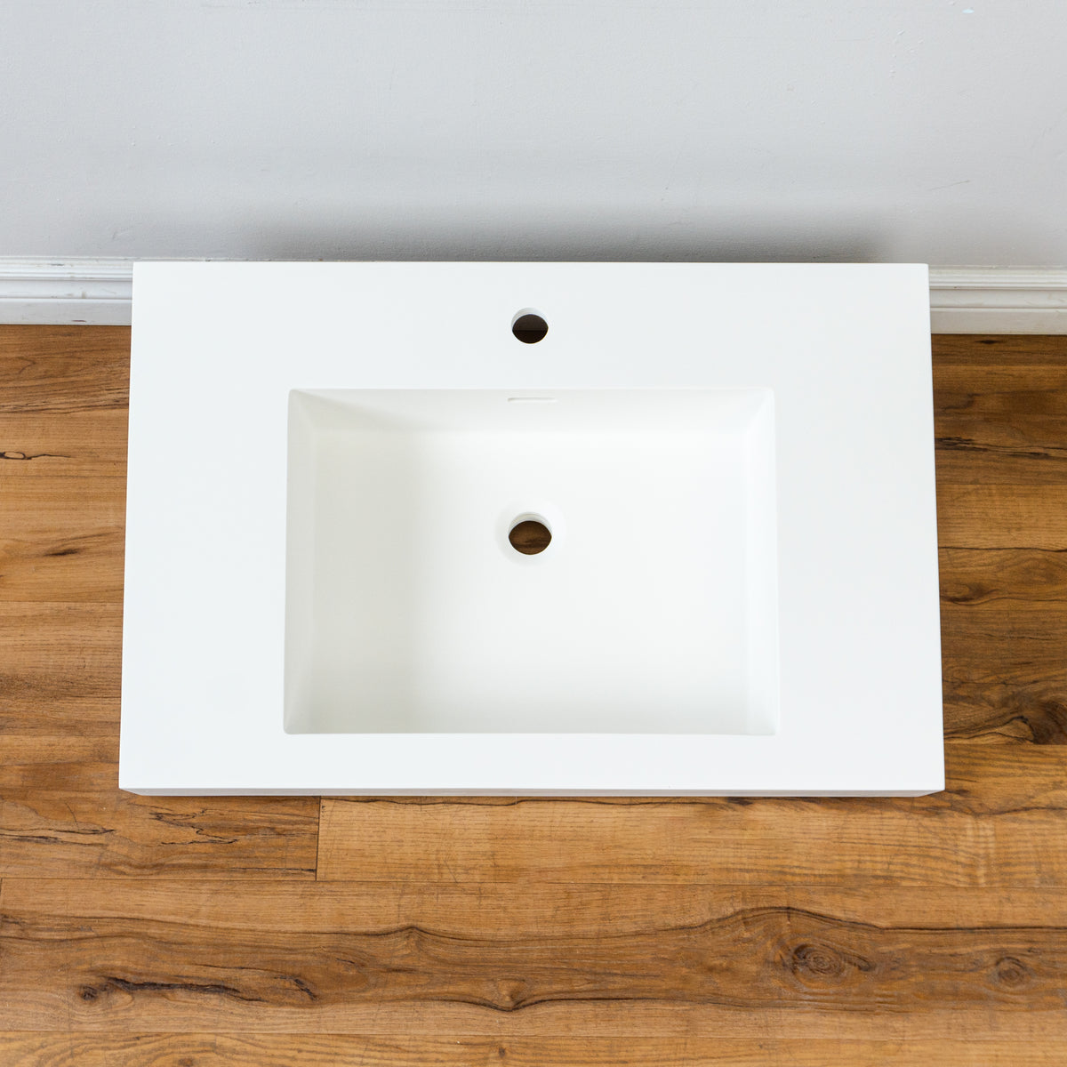 30-inch Porcelain Countertop Sink in White