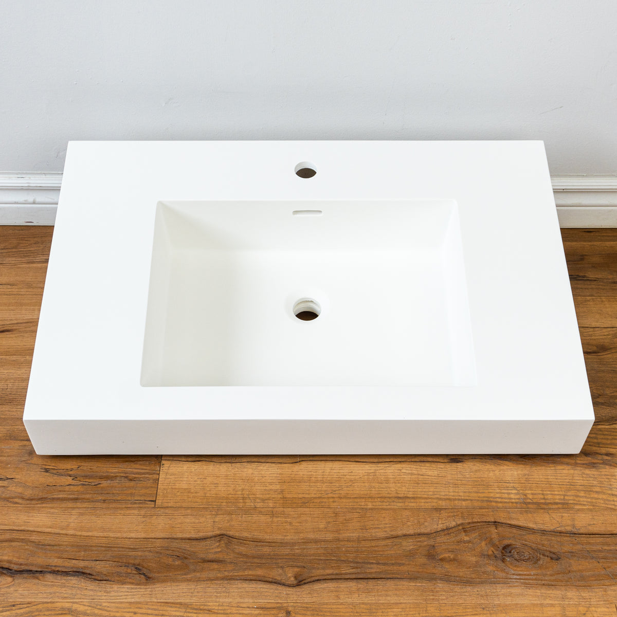 30-inch Porcelain Countertop Sink in White