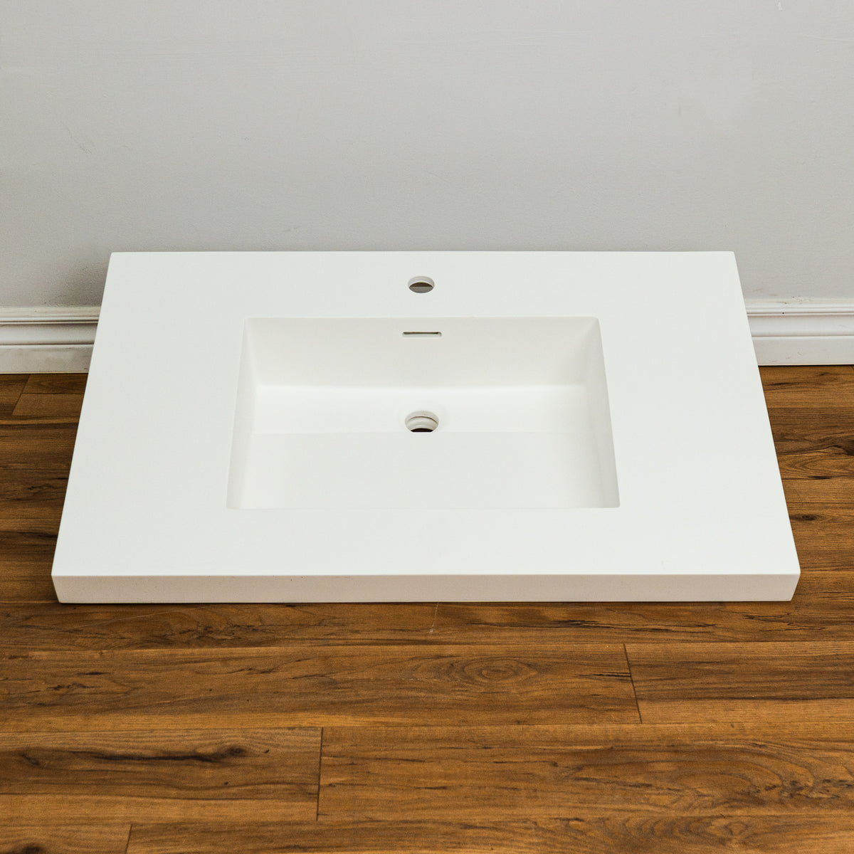 33-inch Porcelain Countertop Sink in White