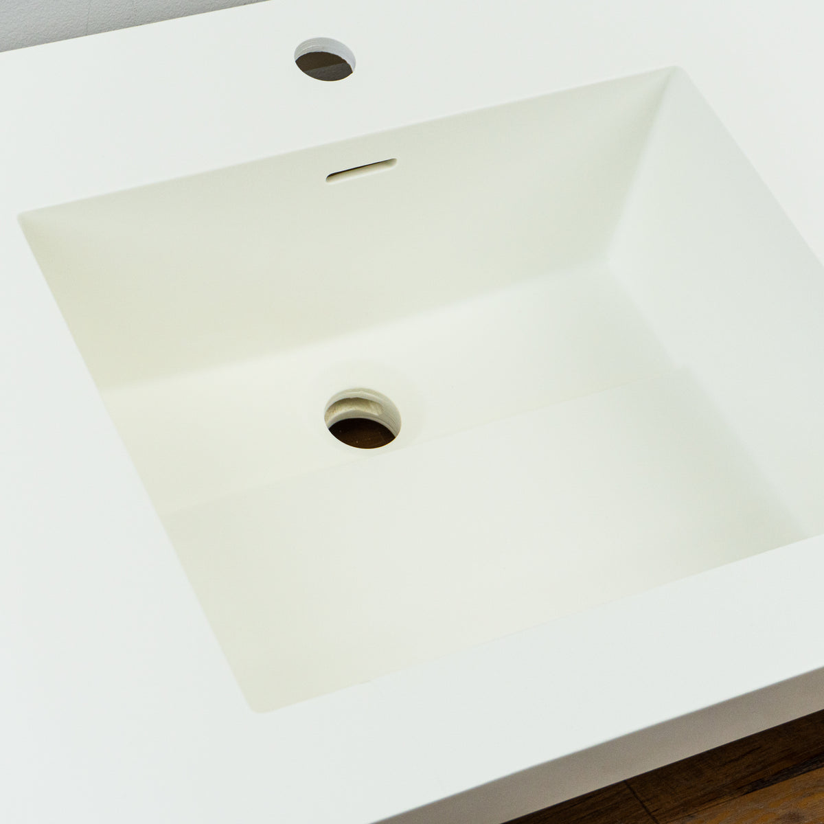 34-inch Porcelain Drop-in Left Side Drain Sink in White