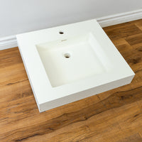 24-inch Porcelain Drop-in Sink in White