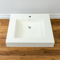 24-inch Porcelain Drop-in Sink in White