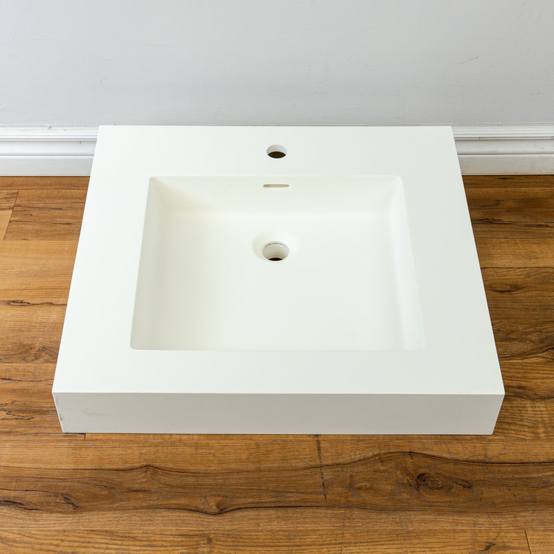 24-inch Porcelain Drop-in Sink in White