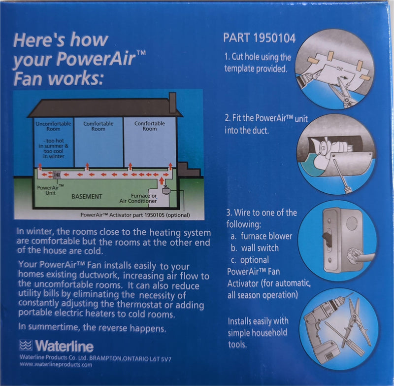 Waterline Power Air Half-Round Air Booster - 6-in Air Duct