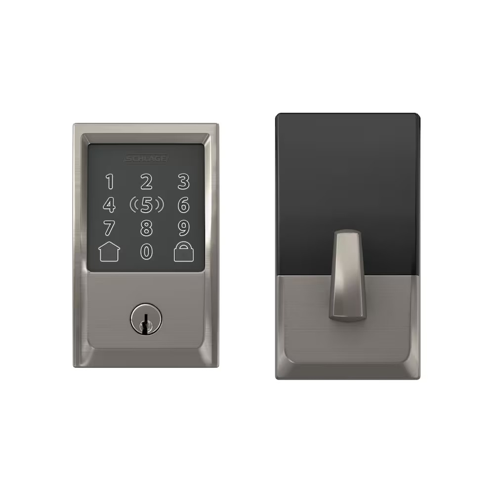 Schlage Encode Plus Electronic Smart lock Wifi Deadbolt Century Satin Nickel with Apple Home Key