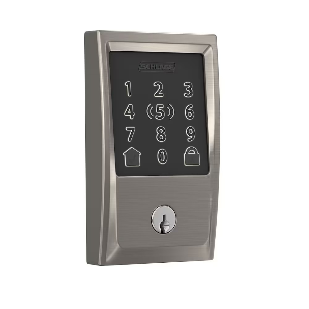 Schlage Encode Plus Electronic Smart lock Wifi Deadbolt Century Satin Nickel with Apple Home Key