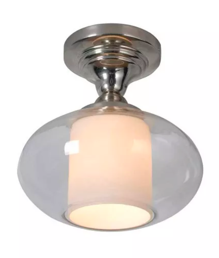 HAMPTON BAY Dumant Nickel Finish Ceiling Light