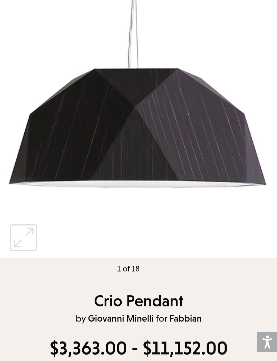 FABBIAN Crio 22.5" Pendant Lamp