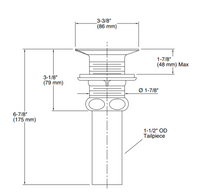 KOHLER Sink strainer with 1-1/2 inch tailpiece