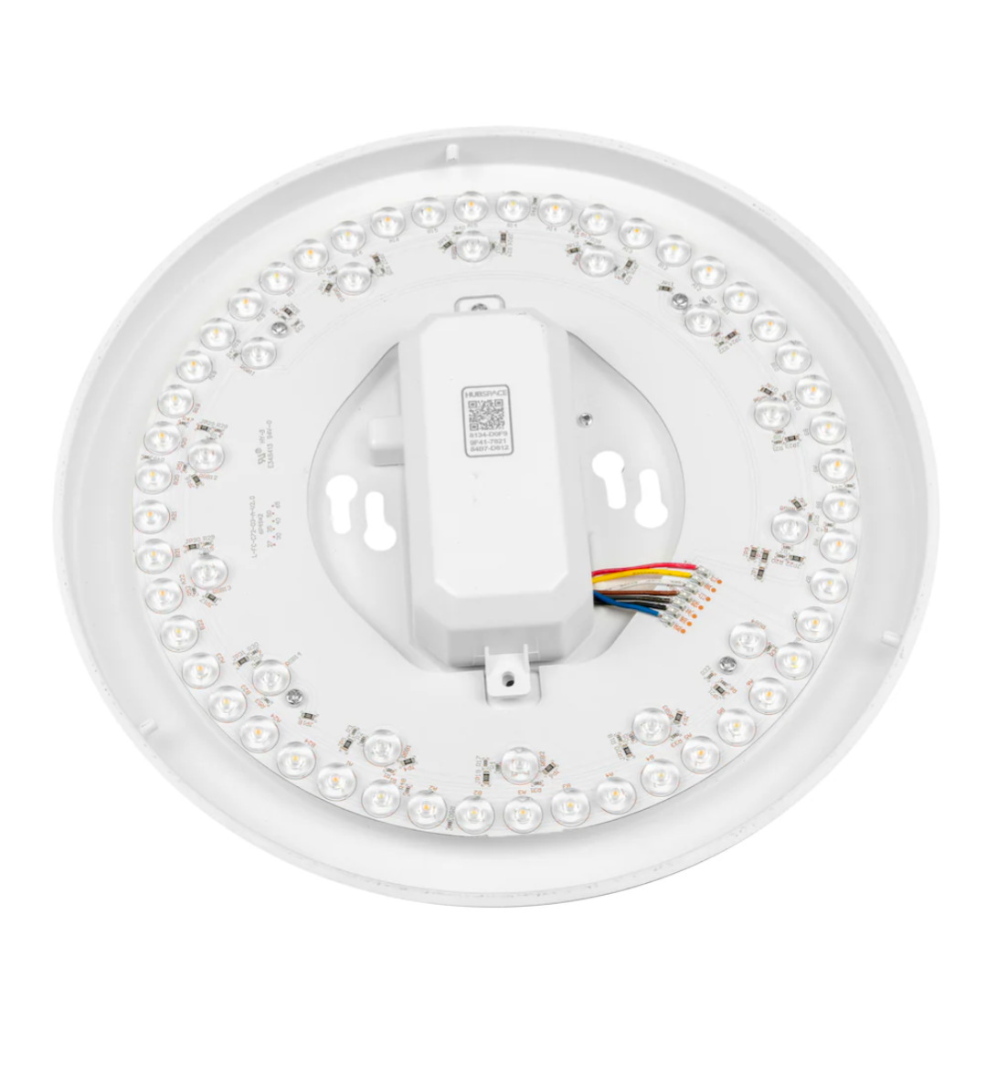 COMMERCIAL ELECTRIC 11" White Integrated LED Smart Tunable & RGB Flush Mount Light Fixture