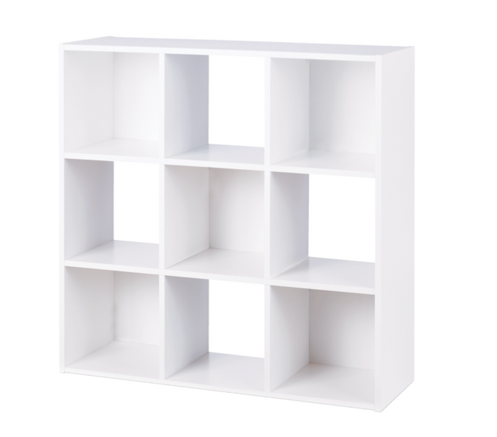 MYLEX 9-Cube Storage Organizer, Bookcase/Bookshelf White