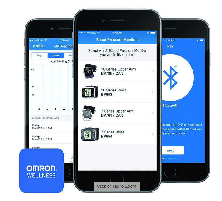Omron Gold Wrist Blood Pressure Monitor | Bluetooth