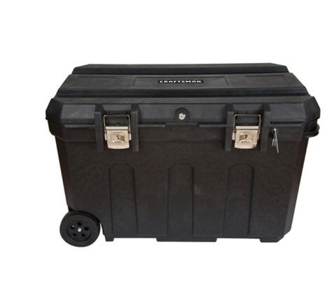 Husky 23 in. 189L Black Rolling Toolbox with Caddy and Keyed Lock