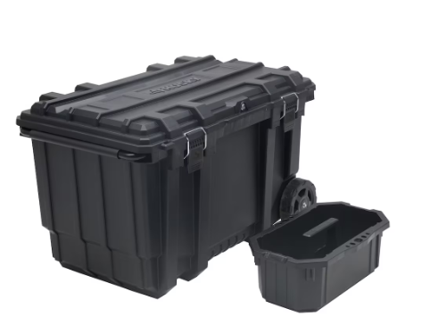 Husky 23 in. 189L Black Rolling Toolbox with Caddy and Keyed Lock