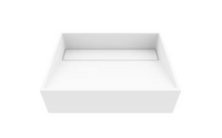 Modern Matte Stone Vessel Bathroom Sink in White