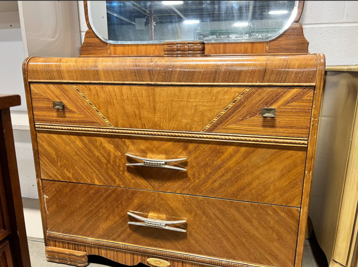 Waterfall Dresser with Mirror