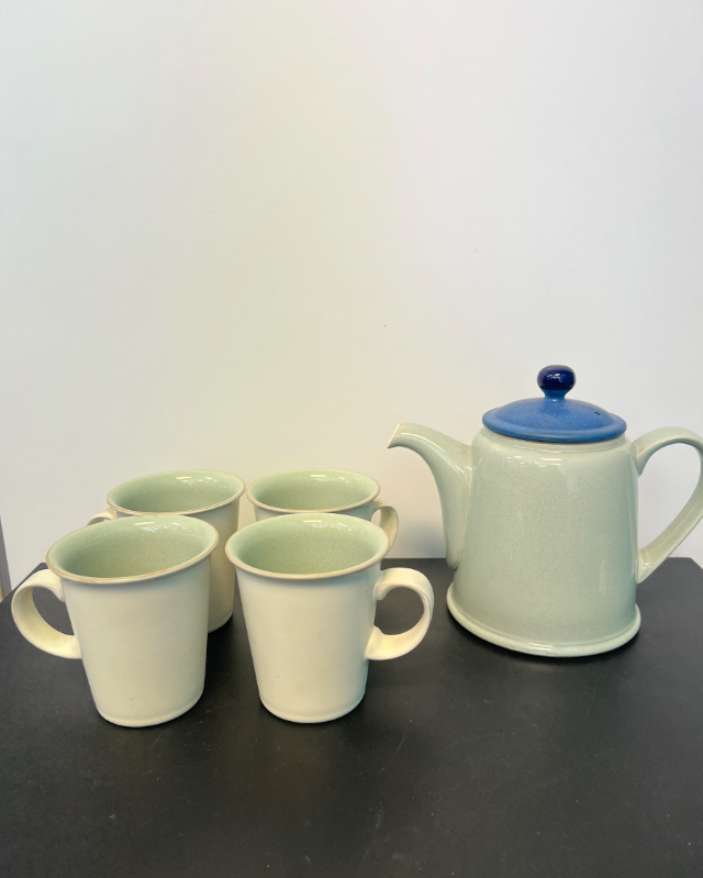 Denby Teapot Set (4 Mugs)