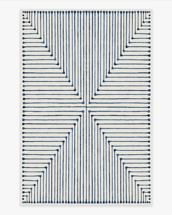 6' x 9' Inkdrop Slate Blue Rug