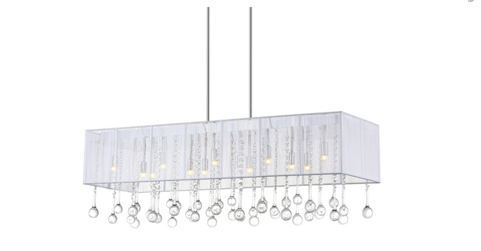 Water Drop 14-Light Drum Shade Chandelier