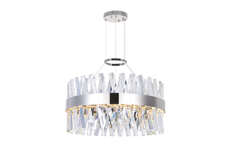 Round LED chandelier with Chrome Finish