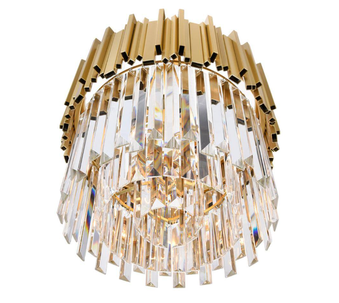 Light Down Chandelier With Medallion Gold Finish