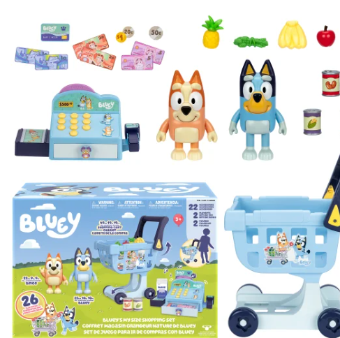 Bluey 'My Size Shopping Cart' Set