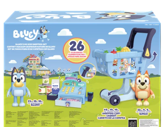 Bluey 'My Size Shopping Cart' Set