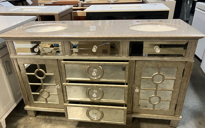 61" Mirrored Vanity