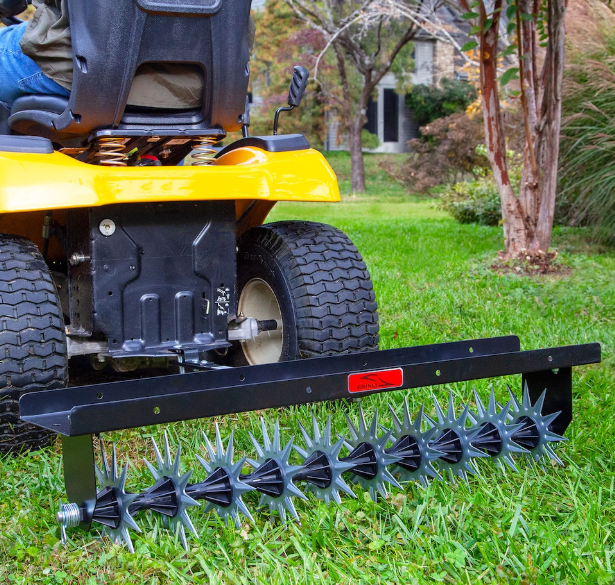 Brinly-Hardy 40" Spike Aerator with Galvanized Steel 3D Tines