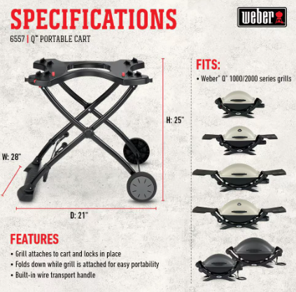 Weber Q Portable BBQ Grill Cart
