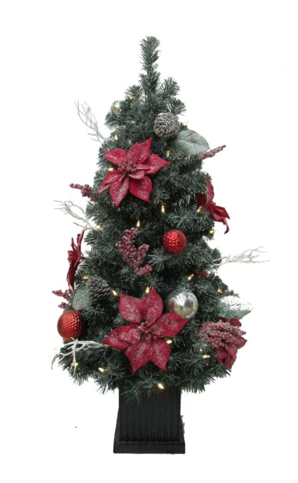 4 Ft Poinsettia Porch Tree