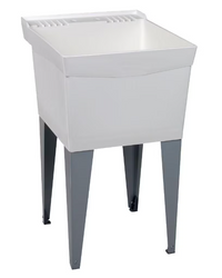 MUSTEE Utilatub Laundry Tub Floor Mount 20-inch x 24 Inch