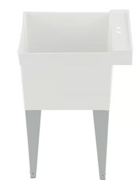 MUSTEE Utilatub Laundry Tub Floor Mount 20-inch x 24 Inch