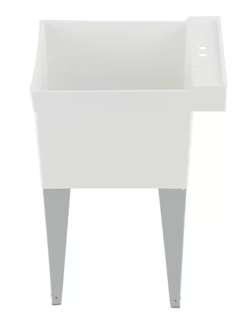 MUSTEE Utilatub Laundry Tub Floor Mount 20-inch x 24 Inch