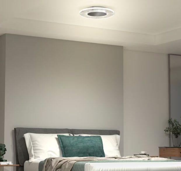 Artika Essence Disk 13-inch 1-light Chrome Dimmable Integrated LED Ceiling Flushmount Light Fixture