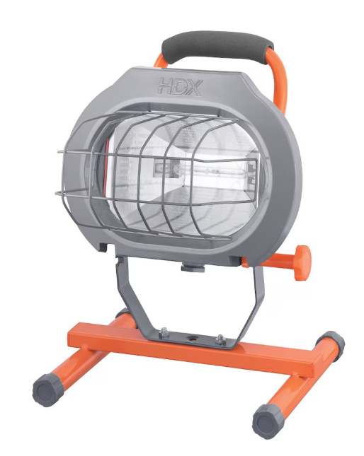 HDX 600-Watt Halogen Indoor/Outdoor Handheld Portable Work Light with 5 ft. Cord
