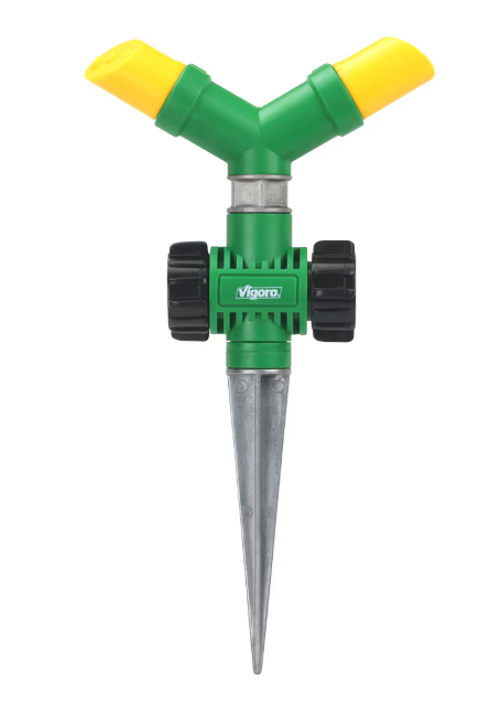 Vigoro 2-Arm Revolving Spike Lawn Sprinkler