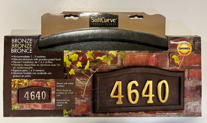 SoftCurve Bronze Cast-Aluminum Address Plaque