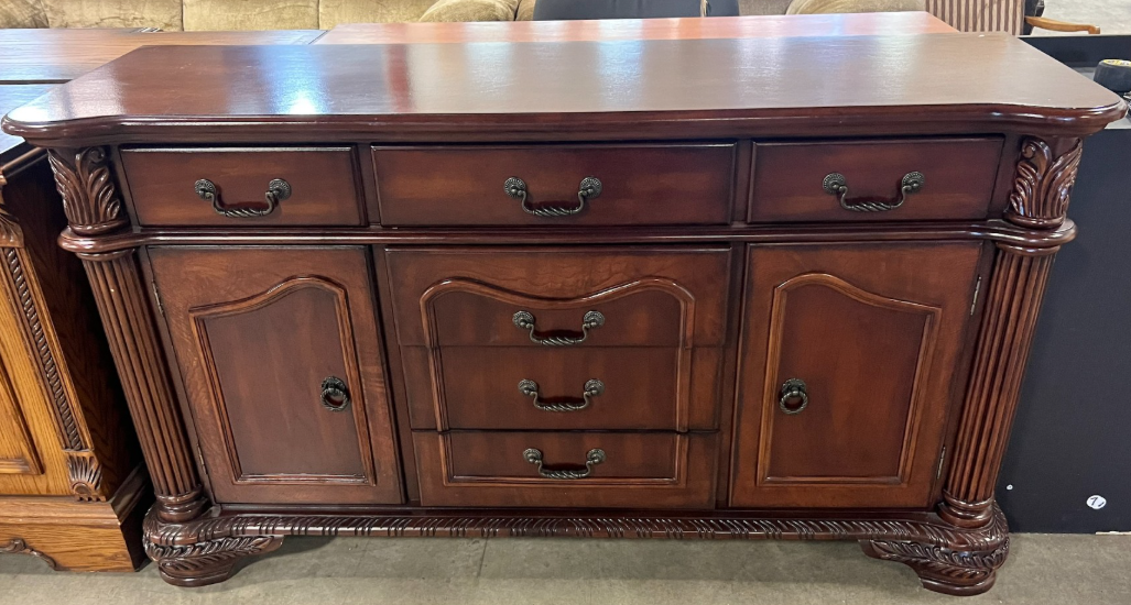7 Drawer Maroon Dresser