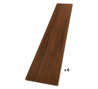 6' x 6' Vinyl Woodgrain Fence Panel Kit Hickory
